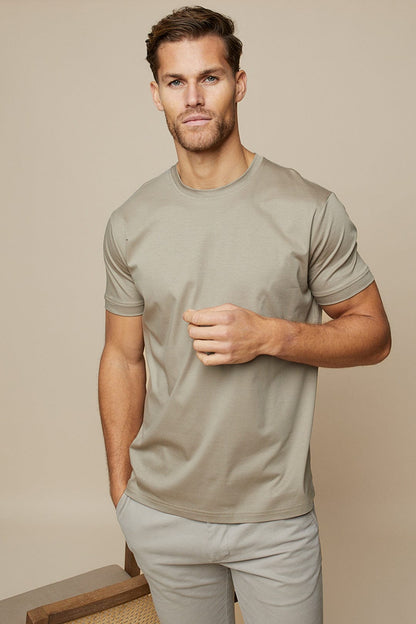 Katoenen Heren T-Shirt Zacht en Glanzend Leon