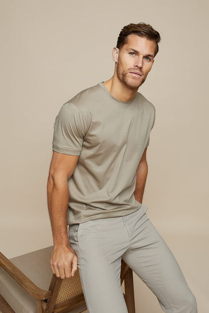 Katoenen Heren T-Shirt Zacht en Glanzend Leon