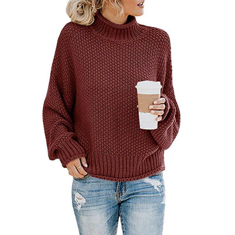 Dames Gebreide Coltrui Elegante Stijlvolle Basic
