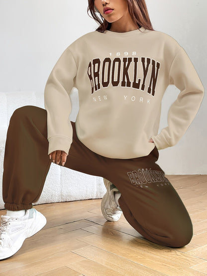 Jogginpak Dames Trendy Letterdruk Tweedelig