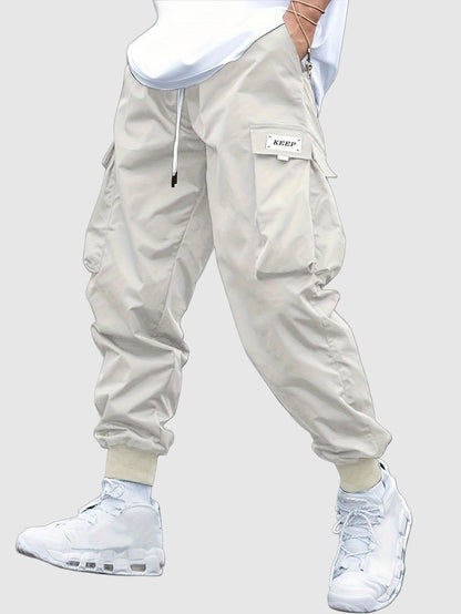 Heren Cargo Joggingbroek – Streetwear Joggers met Zakken en Cuffed Pijpen