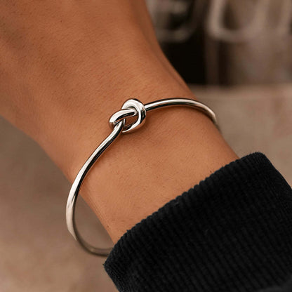 Dames Armband Roestvrij Staal met Liefdesknoop Zilverkleurig