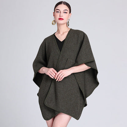 Dames Poncho Stijlvol met Riem en Elegant Design