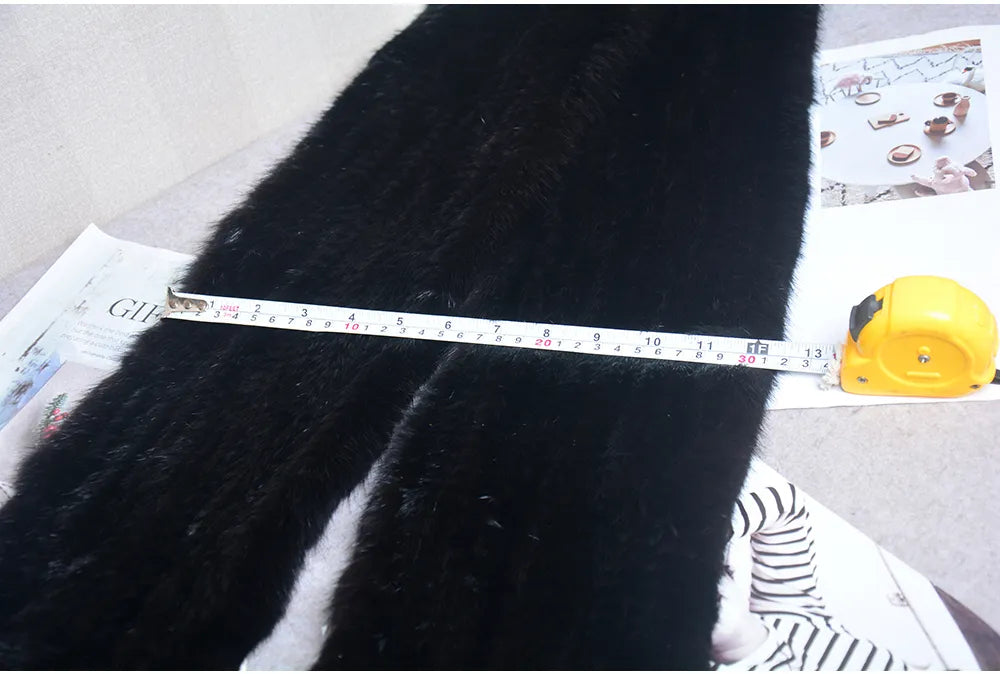 Gebreide Sjaal Warm en Stijlvol Nertsbont Look
