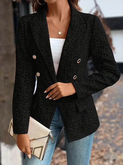 Dames Blazer Double Breasted Stijlvol Elegante Maatwerk Bitha