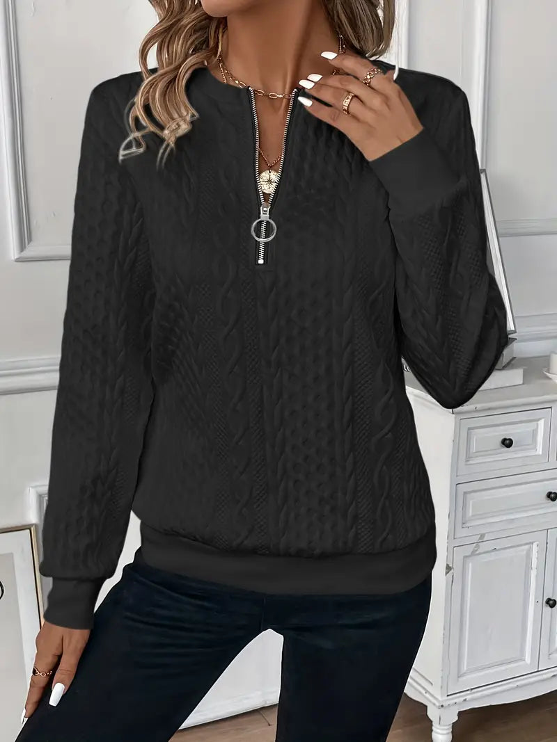 Dames Sweater met Rits – Zachte Trui voor Elk Seizoen