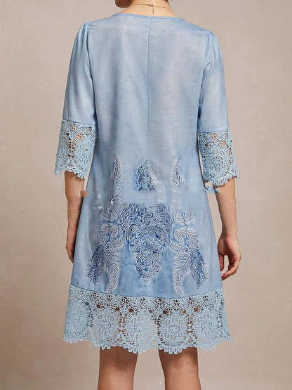 Laura | Abito midi in pizzo