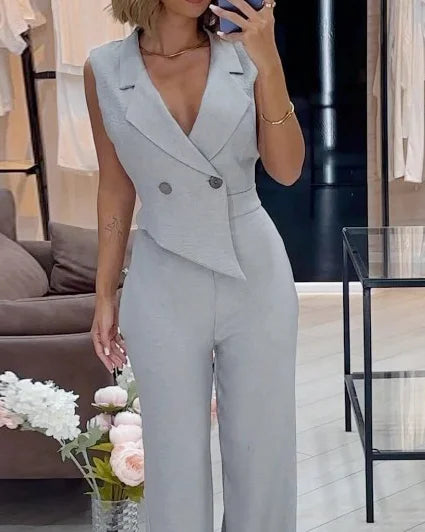 EDITH Jumpsuit met Reverskraag
