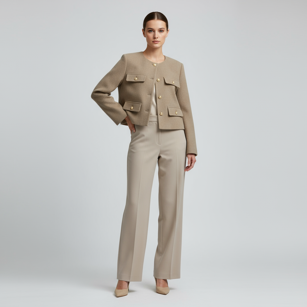Dames Vintage Jack Donsjasje Met Knopen - Mode Vibes