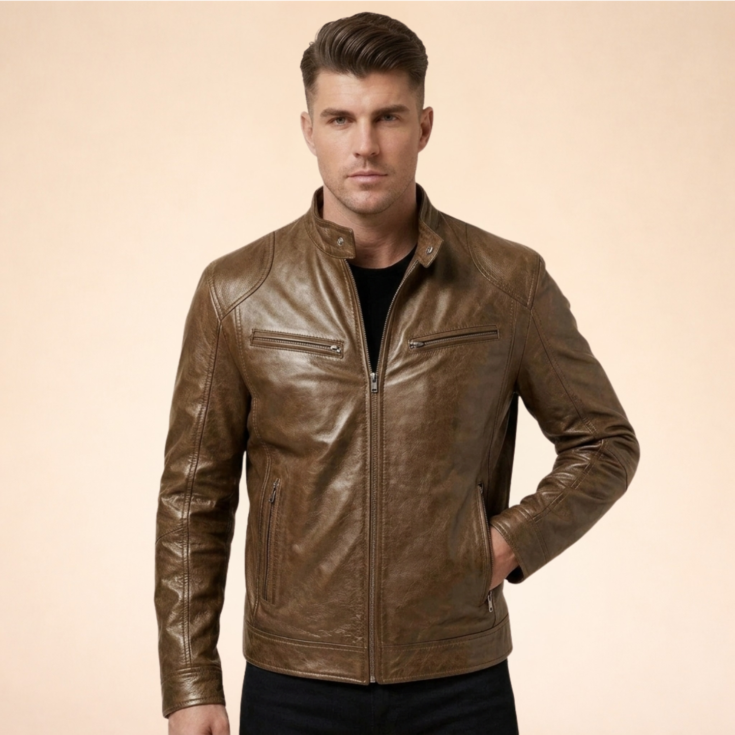 Ruben | Elegant Leren Jack Voor Een Tijdloze Look