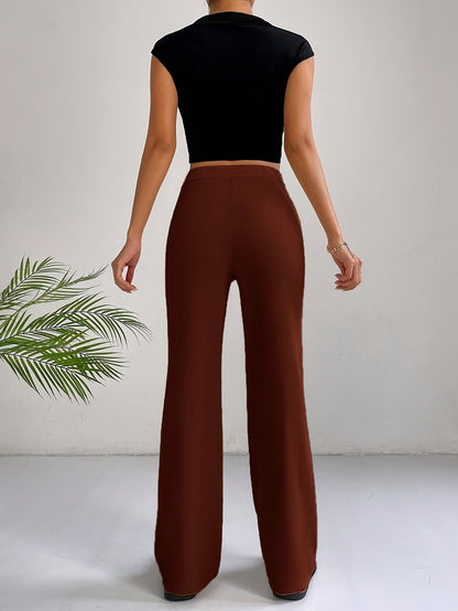 Damesbroek Hoge Taille Plissé Zomerbroek voor Vrouw
