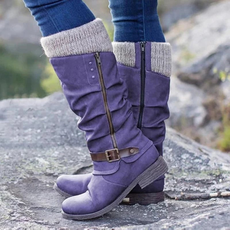 Stevige Orthopedische Dameslaarzen met Platte Hak – Warm, Waterdicht & Comfortabel