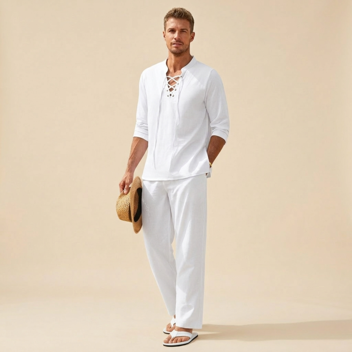 Dylan | Lichtgewicht en casual V-hals zomerset