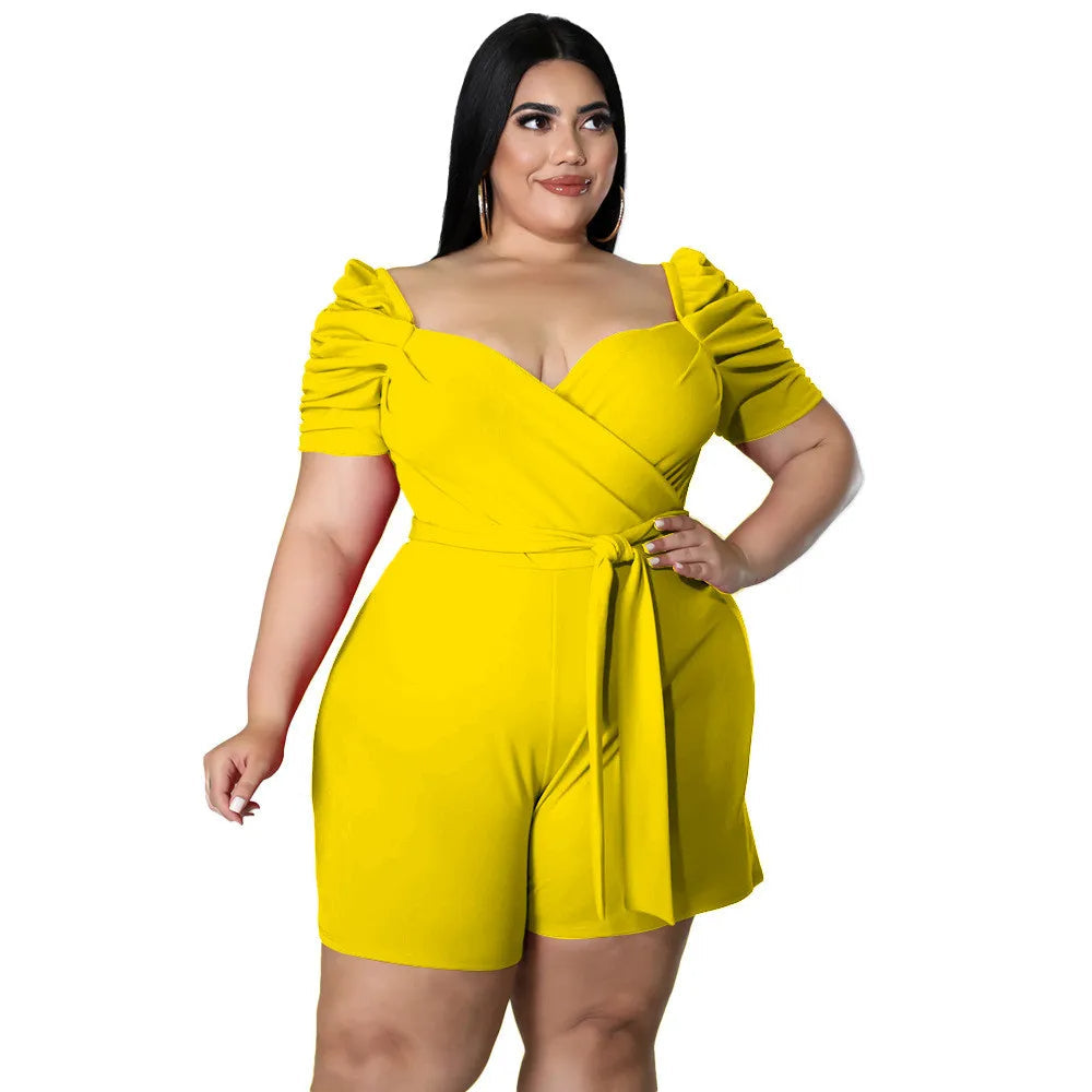 Plus Size Playsuit Zomers Stijlvol voor Vrouw