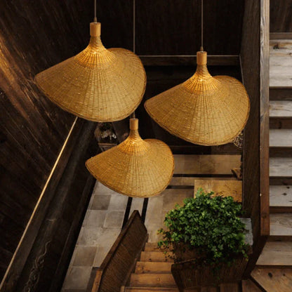 Rieten Hanglamp Naturel Woven Stijl
