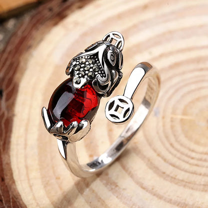 Unieke Pixiu Ring Vintage Design Geluksring