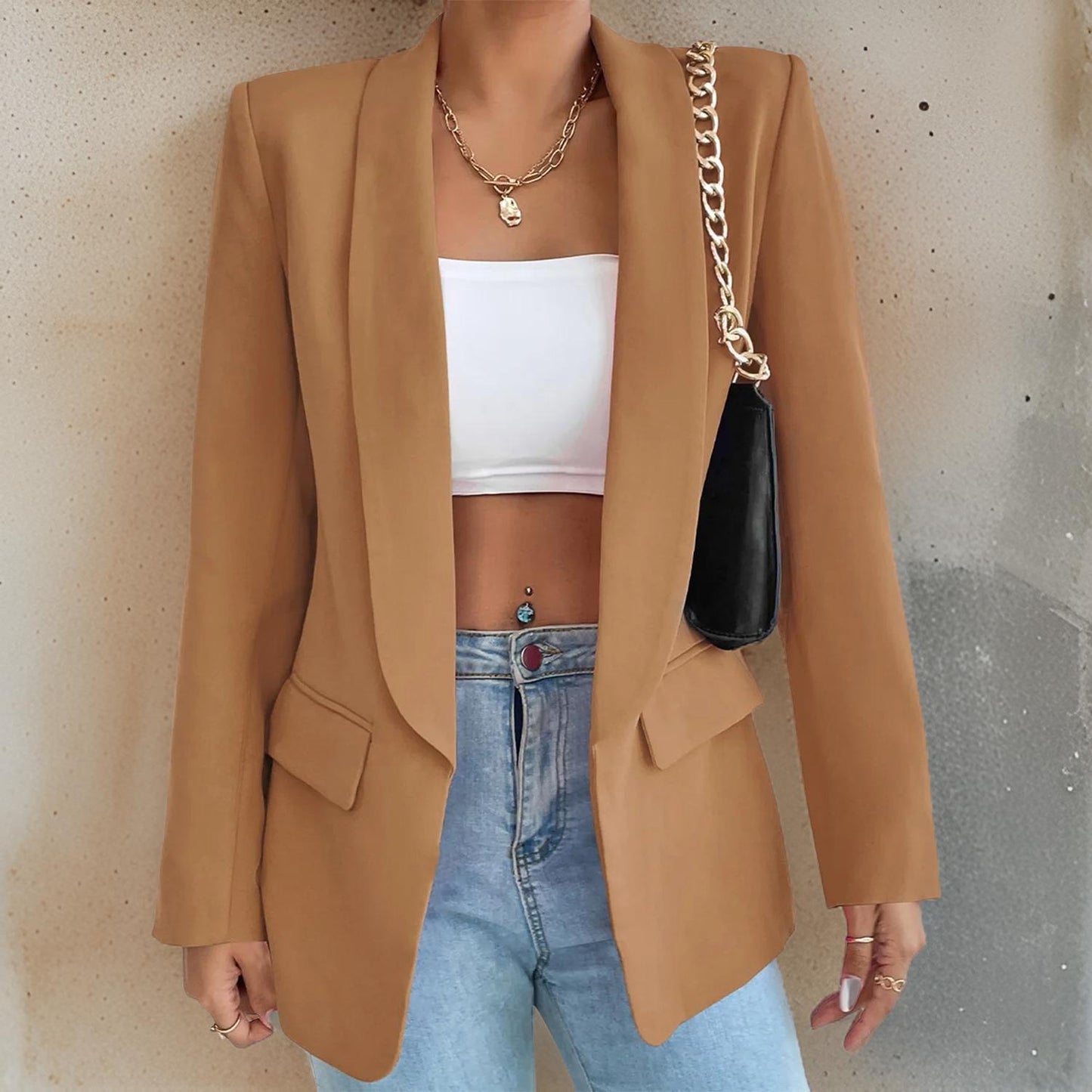 Dames Blazer Katoen Mix Stijlvol Design SophieBlaze