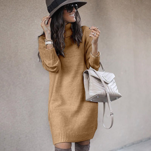 Dames Coltrui Jurk Lange Mouwen Comfortabel Warm - Mode Vibes