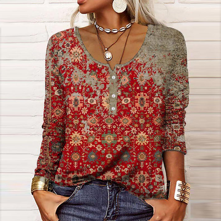 Vrouwentrui Aztekenpatroon Elegant Warm - Mode Vibes