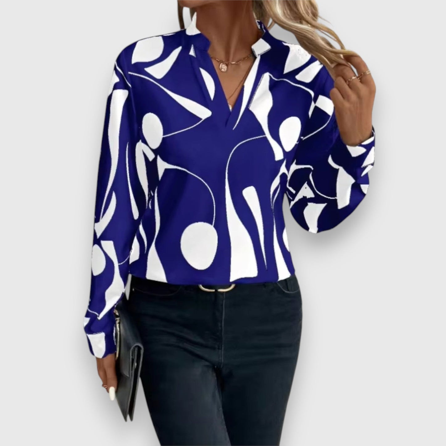 Dames Blouse Grafisch Patroon Regular Fit