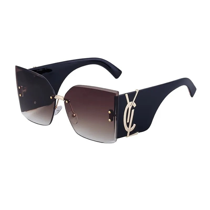 Randloze Zonnebril Trendy Design voor Dames