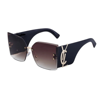 Randloze Zonnebril Trendy Design voor Dames