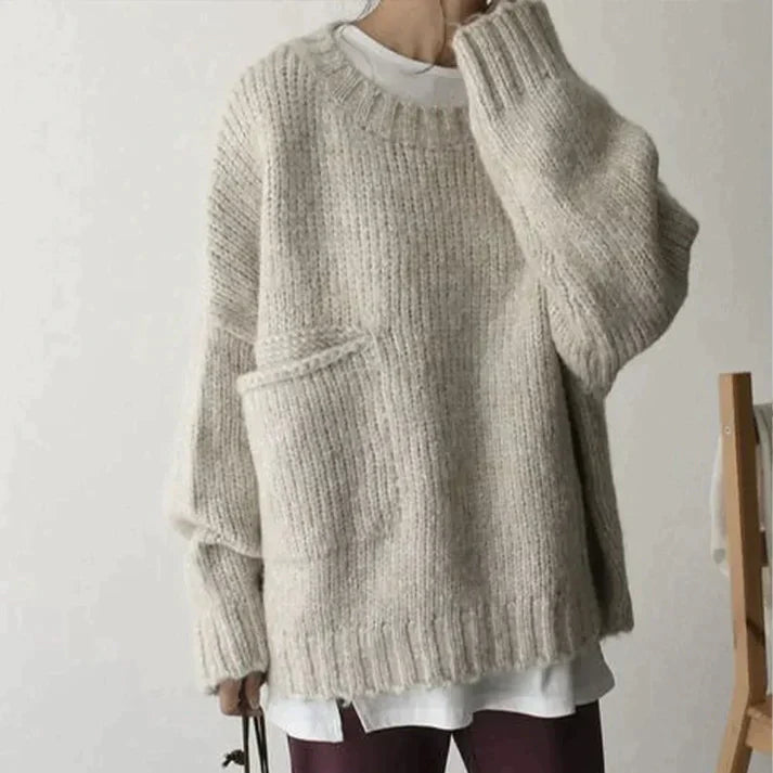 Dames Trui met Zak Comfortabel en Stijlvol - Mode Vibes