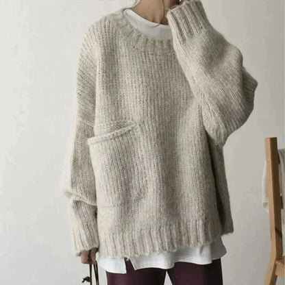 Dames Trui met Zak Comfortabel en Stijlvol - Mode Vibes