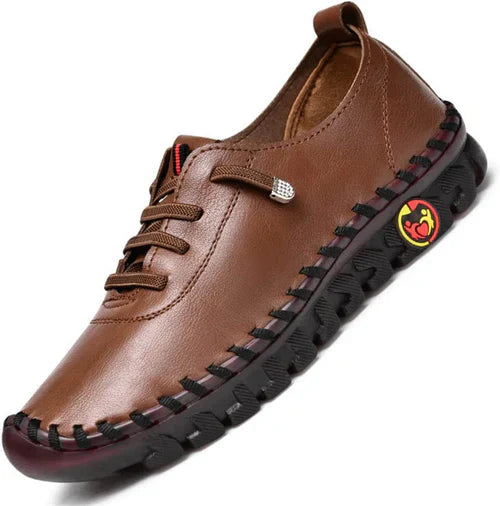 Dames Loafer Comfortabel Plat Leer