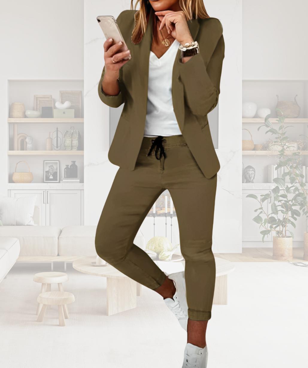 Dames Broekpak Livia Elegant Zwart