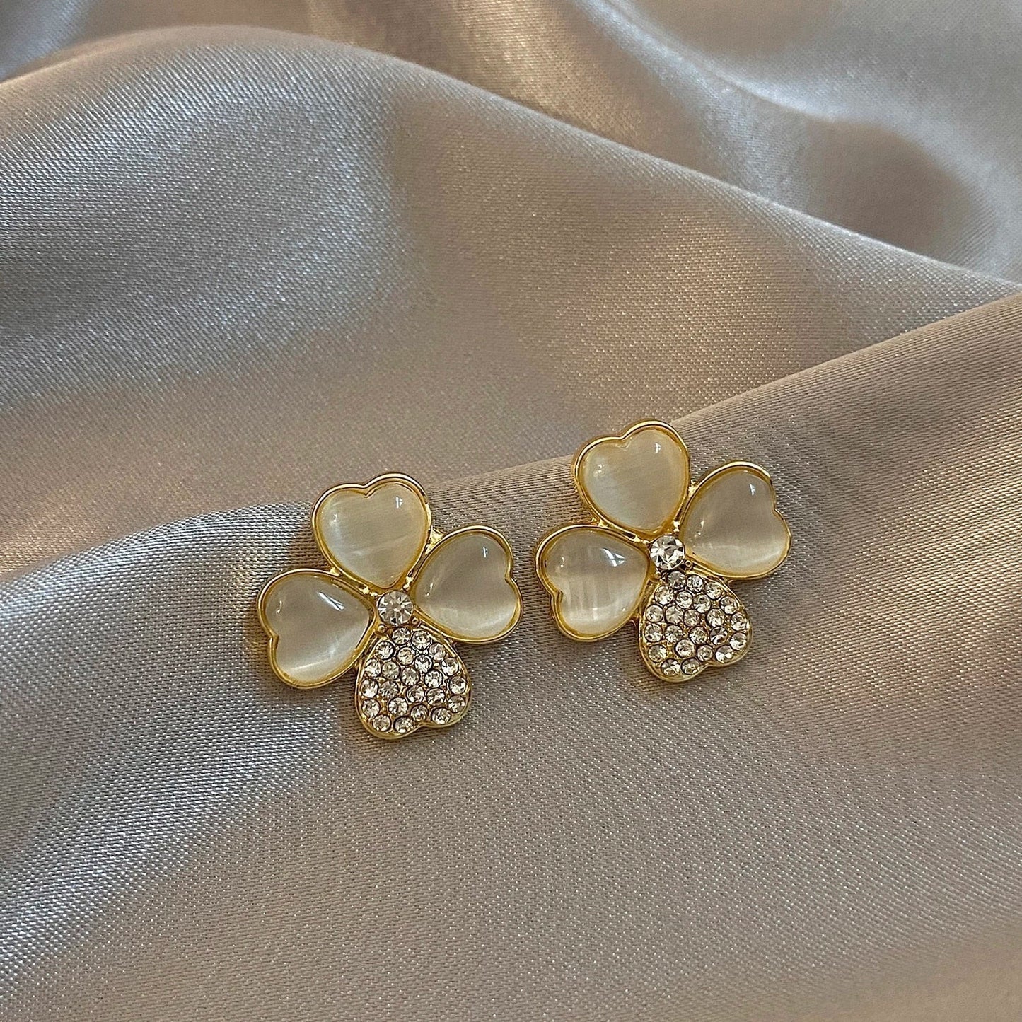 Klavertje Vier Oorbellen Geluksbrenger Elegante Oorhangers