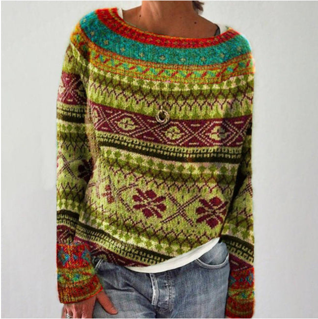 Retro Dames Trui Gebralloon Stijl
