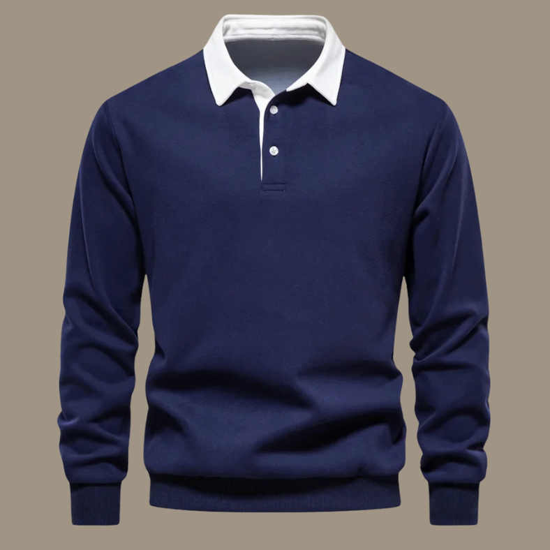 Herensweater Polokraag Klassiek Comfortabel