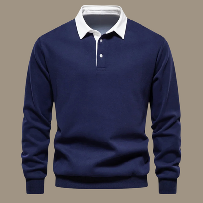 Herensweater Polokraag Klassiek Comfortabel