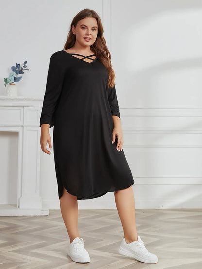 Plus-Size Zomerjurk Casual Stijlvol Modisch