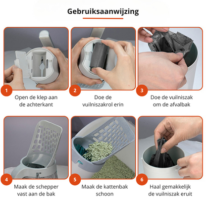 Kattenbak Schoonmaker EasyScoop Geurarm en Hygiënisch