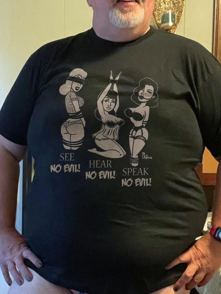 Plus Size Statement T-shirt met Leuke Tekst