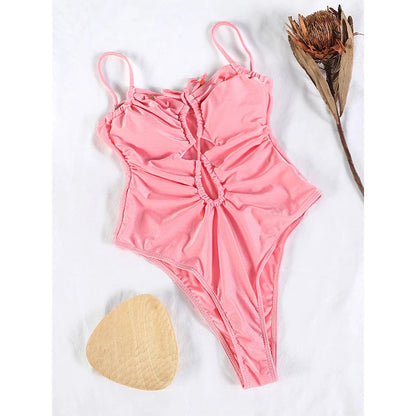Trendy Badpak Effen Stof voor Vrouw