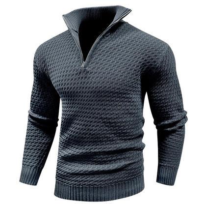 Gebreide Trui Half Zip Wolmix Zacht en Comfortabel