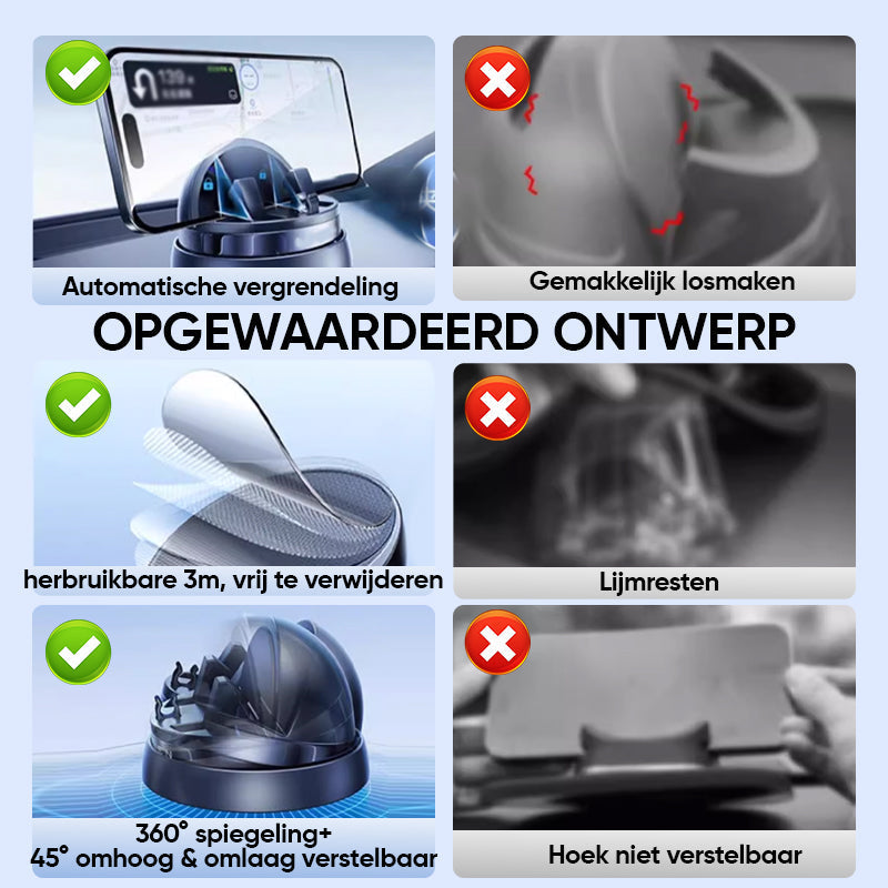 Auto Telefoonhouder 360° Draaibaar Met Sterke Grip