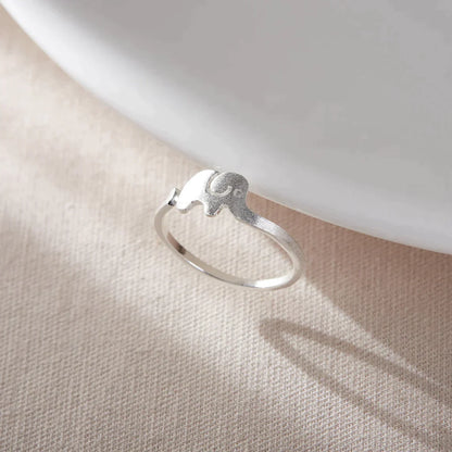 Olifant Ring Zilver Verstelbaar Schattig Model