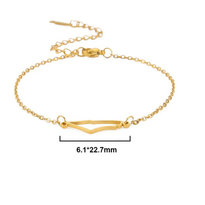 Gouden Armband met Ketting en Hangertje