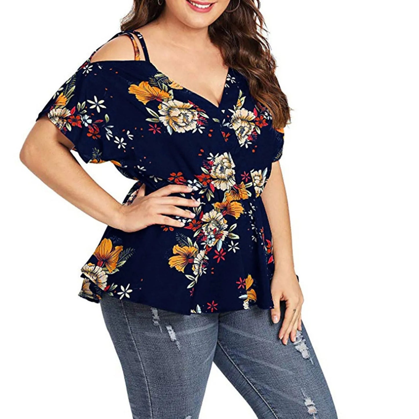Plus-Size Top voor Vrouwen Kleurrijk en Stijlvol