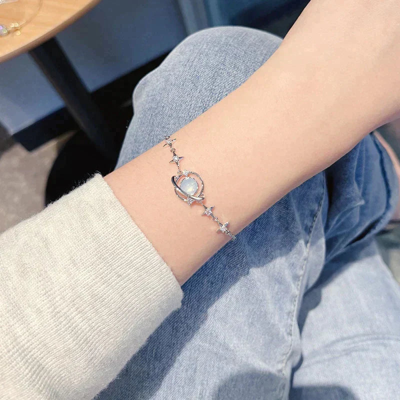 Kosmische Armband met Sterren en Maan Motief