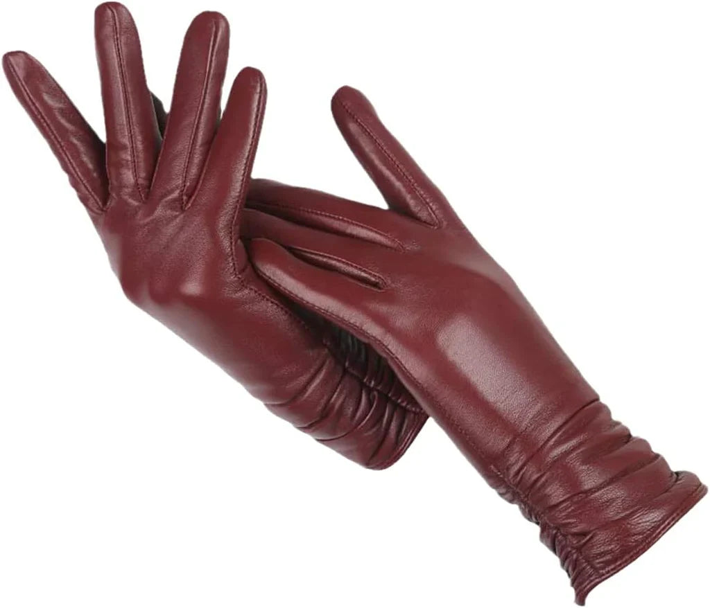 Leren Dames Handschoenen Klassiek Zwart Luxe Leer
