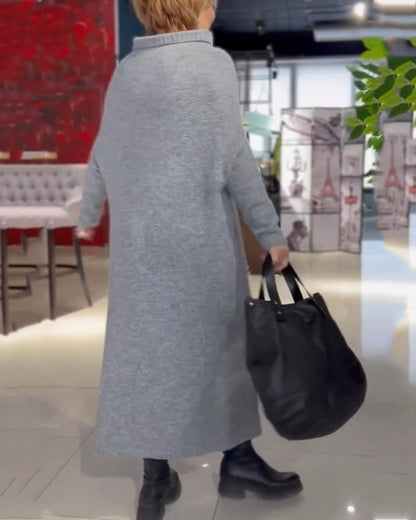 Damesjurk Elegante Lange Jurk met Colkraag