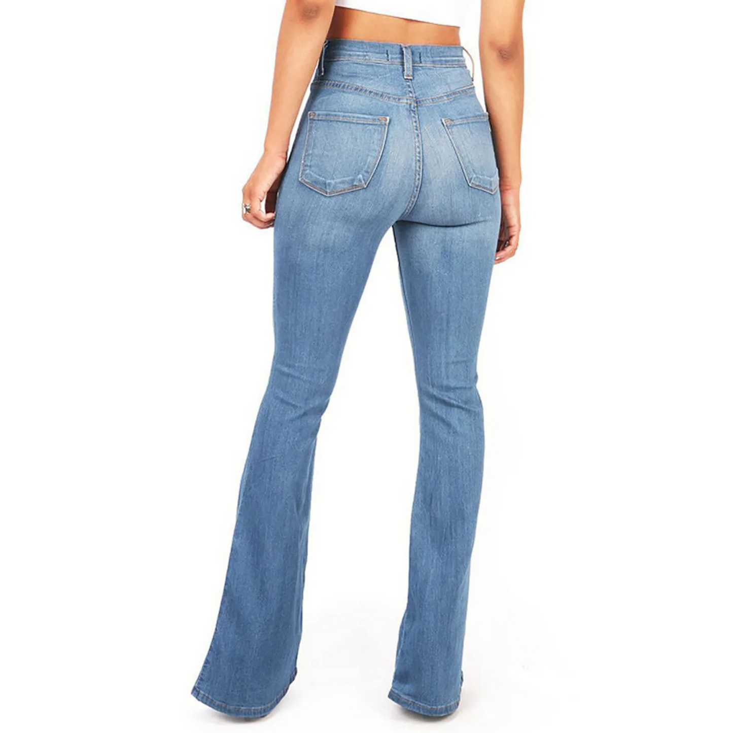 Hoge-taille flared damesjeans – Retrolook & comfort