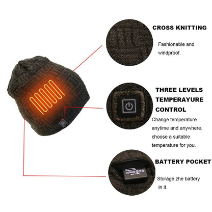 USB Oplaadbare Muts Warme KnitTech Beanie