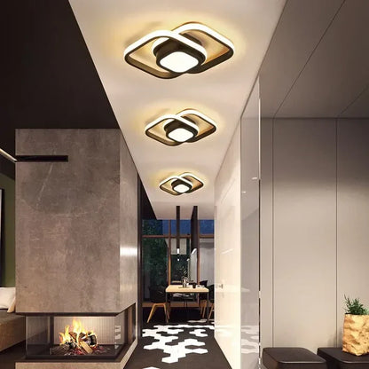 LED Plafondlamp Dubbel Ring Design Modern Dimbaar