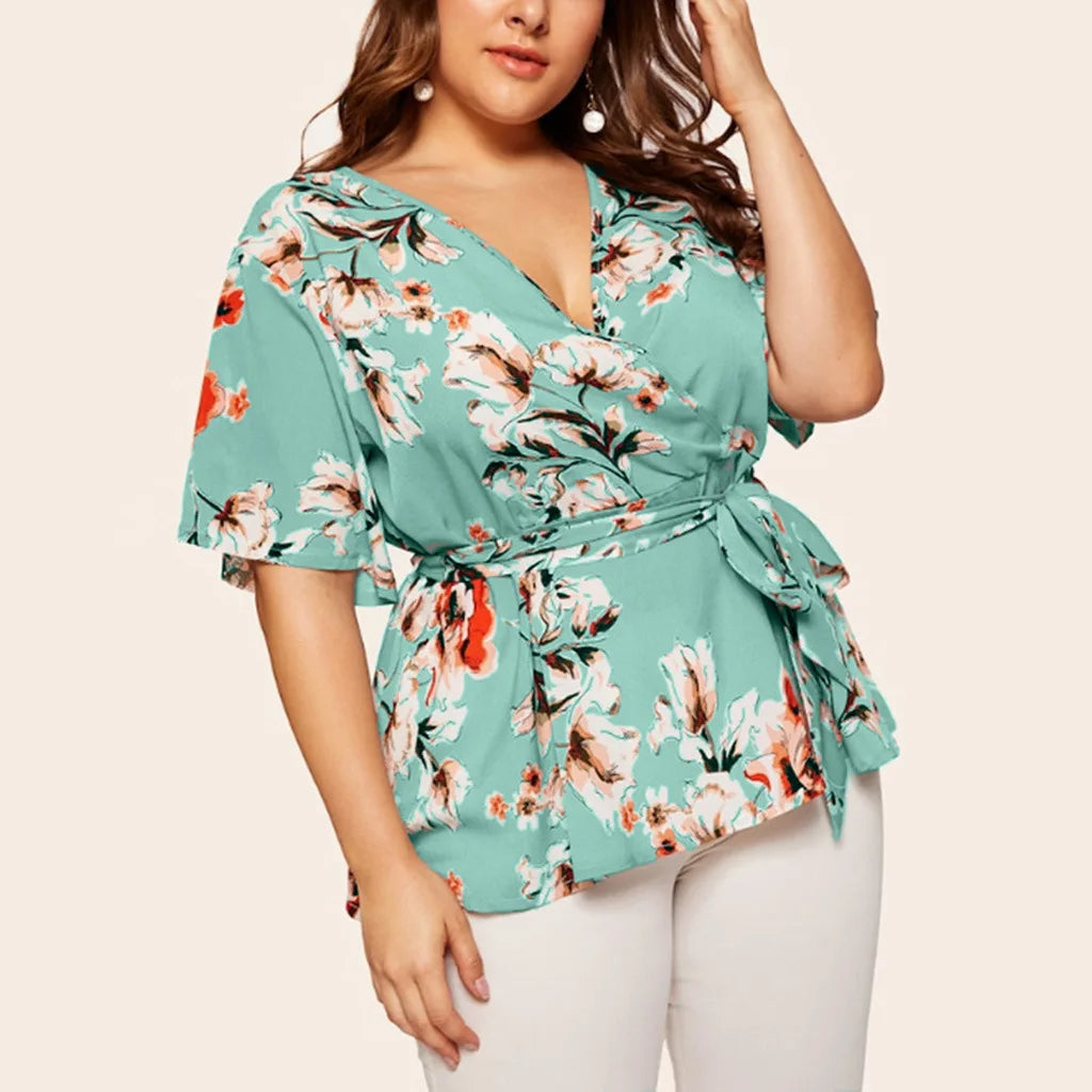 Plus-Size Top Fenna Vrouwelijk Kleurrijk & Veelzijdig